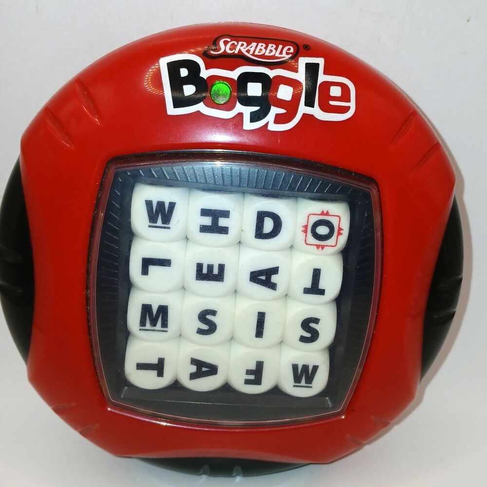 Travel Boggle Twist & Shake Game Electronic Timer Hasbro 2009 Tested Works